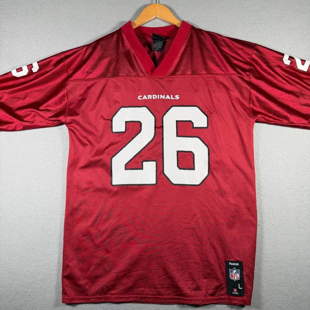 Reebok Arizona Cardinals NFL Jersey Mens Large Red Short Sleeve Number 26 Mesh
